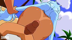 Brazilian model miku zaviel performs in hardcore scenes