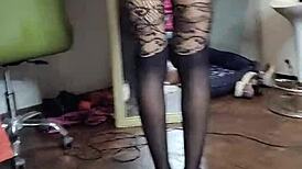 I couldn't hold back and made my hairy wife sit