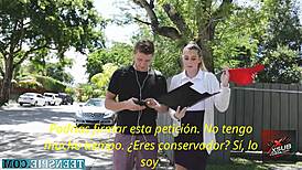 Test My Pussy Please! Blonde Teen Gets Cumshot