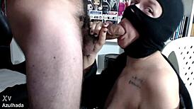 I suck my shy Argentinian stepbrother's 20 cm cock