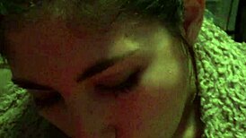 Teen Natalie Sneaks a Blowjob with Big Tits