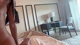 hot big natural butt girl rides a big cock and gets fucked hard in cowgirl