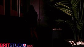 Student eagerly sucks cock through the gloryhole