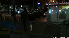 that preacher's teen girl got group fucked out in public, all bound and humiliated