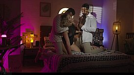 interracial 3some with french blonde teen loving argentinian and cuban cocks episode 2