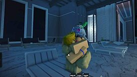 Roblox slut moans as big black cock fucks her rough and hard