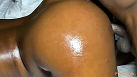 Watch the horny stepmom's pussy get stretched by her teen stepson's big black cock!