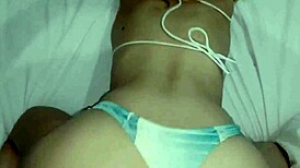 The pretty girl was having fun with her stepbrother, sucking his big cock.