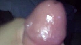 red nails stroke cock until he cums on hand