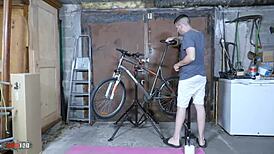 Skinny milf Alice Maze seduces mechanic Kevin White with tools