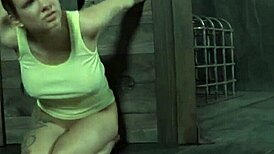 i love how honey in latex dress gets bound and punished in the garage