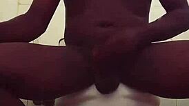 Naija jerking to my neighbors moaning in this solo homemade session