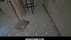 Does Izzy's stepbro slip his cock into her cunt?