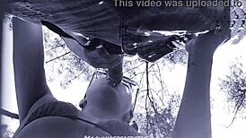 outdoor blowjob bluee big deep throat.