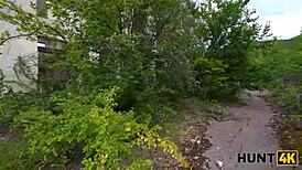 Hunt4k sexy russian slut got horny and cheated on boyfriend with stranger in public