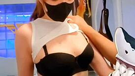 Olga Aoki moans during deepthroat and creampie 😍