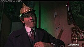 Halina Kowalska exposes her big tits in a nude handjob scene at the sanatorium pod klepsydra.