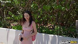 How does she pay school loans? With pussy, cumshot, facial, and big cock riding.