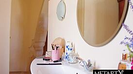 She's face down ass up, riding her fingers to a big orgasm in the early morning.