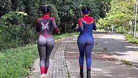 Apasionada Mujer Araña Squirts During Anal Fuck with Boyfriend's Lover