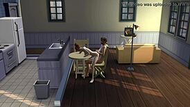 Step Sister Rides Step Brother Intensely on Desk in Nude Taboo Encounter