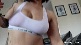 lustery submission 145 frankie & lucy get wild in the living room with big cocks and riding 😈