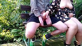 did you see that curvy step mom flash her natural tits in the park?