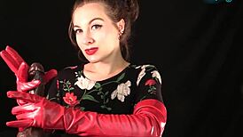 Feel the Thrill of That Red Leather Glovejob!