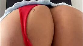 Redhead Flashes Pussy In Mini Skirt During Masturbation