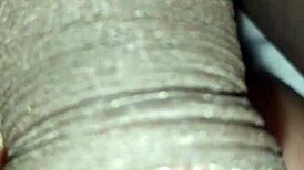 Man Intensely Plays with Huge Black Cock Close-Up