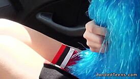 redhead teen 18+ CHEERLEADER HITCHHIKER FUCKS in PUBLIC