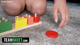 Punish my bratty babysitter Lulu Chu with a hard pounding!