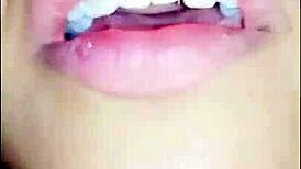 teen with small tits feels intense pleasure building as she moans passionately