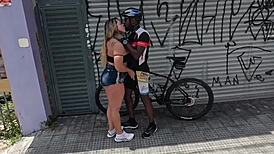 Picked up a hot blonde on the street and intensely fucked her tight pussy and ass in my apartment