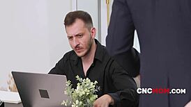 work hard fuck harder the secret to success cncmom in office gangbang