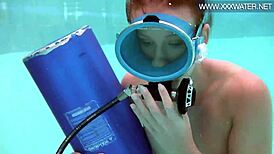 Minnie manga blows dildo underwater sexily