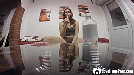 Babysitter Plays With Dildo!