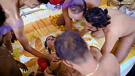 Sudipa ki suhagraat - sudipas wedding night with five husband gangbang fucking full movie