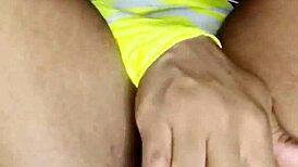 ooh, mature ebony milf masturbates with dildo and fingers for intense orgasm 😍