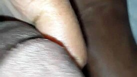 Man Intensely Plays with Huge Black Cock Close-Up