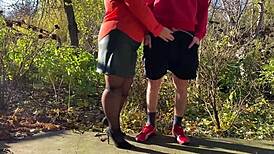 mother-in-law loves holding my dick outside while i pee in the public toilet