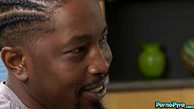 Cute teacher Jennifer White interacts with two of her students