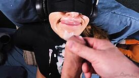 My Turtleneck and Face Covered in Cum and Yogurt for New Taste Game