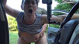 Mature sissy seduces to outdoor fuck!