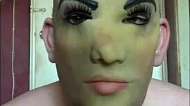 Masked Bisexual Lover Swallows Piss