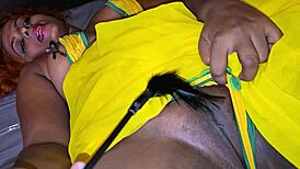 Sexy Sheron Yellow Saree Big Booty Queen Hard Fuck 13inch Big Dildo Play