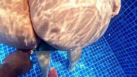 atrapo en la piscina a desconocida golosa de culo enorme y le clavo la verga directo al co�o