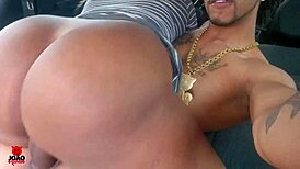 jujuba's first ride with iron and milk in her pussy