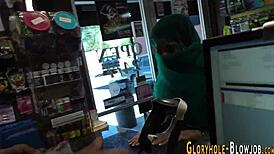 Islamic Babe Sucks Monster Cock At Gloryhole!