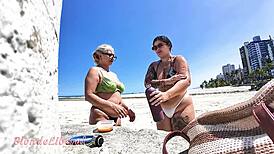 I And My Naughty Friend Get Caught On The Beach For Everyone To See